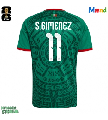Mexico Santiago Gimenez #11 Replika Hjemmebanetrøje VM 2026 Kortærmet